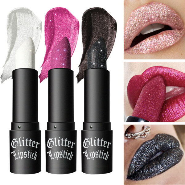 Matte Permanent Lipstick With Fine Glitters（50% OFF）