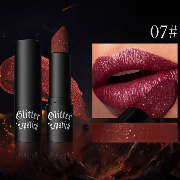 Matte Permanent Lipstick With Fine Glitters（50% OFF）